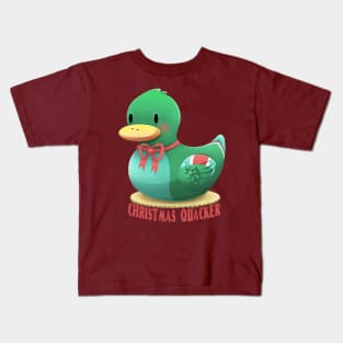 Christmas Quacker holiday pun Kids T-Shirt